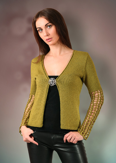 cardigan with lace sleeves knitting pattern