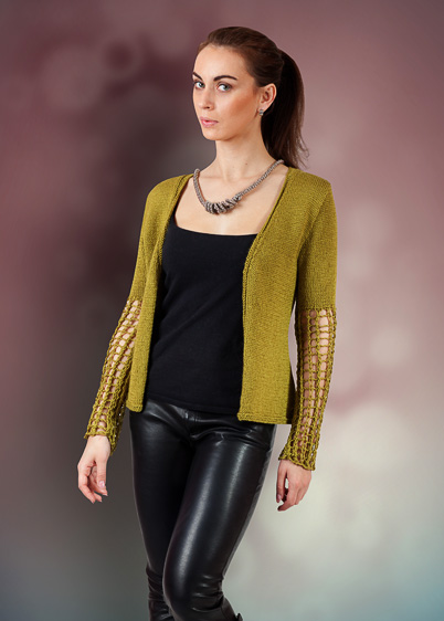 cardigan with lace sleeves knitting pattern