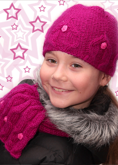 girl's hat and scarf knitting pattern