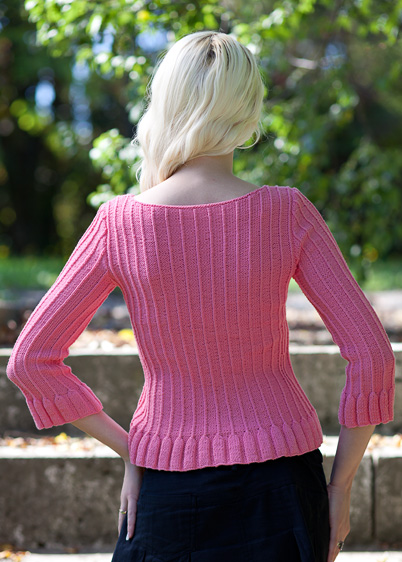 pullover with ruffles knitting pattern