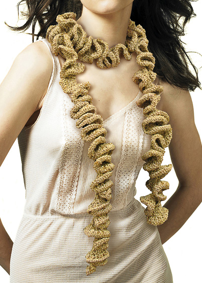 ruffled scarf knitting pattern