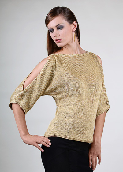 pullover with overlap sleeves knitting pattern