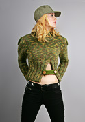 pullover with rib opening knitting pattern