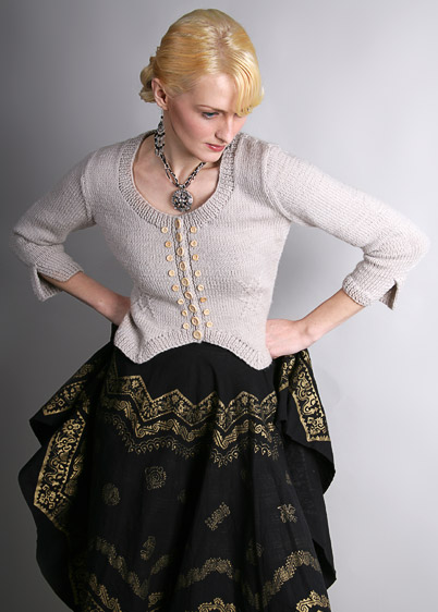 curved hem cardigan knitting pattern