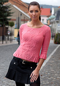 pullover with ruffles knitting pattern
